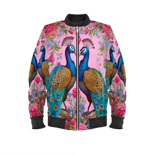 Peacocks and Posies ladies Bomber Jacket