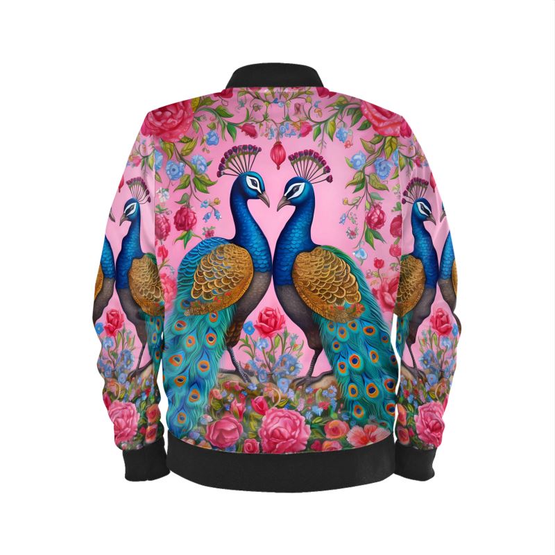 Peacocks and Posies ladies Bomber Jacket Ruth Designs