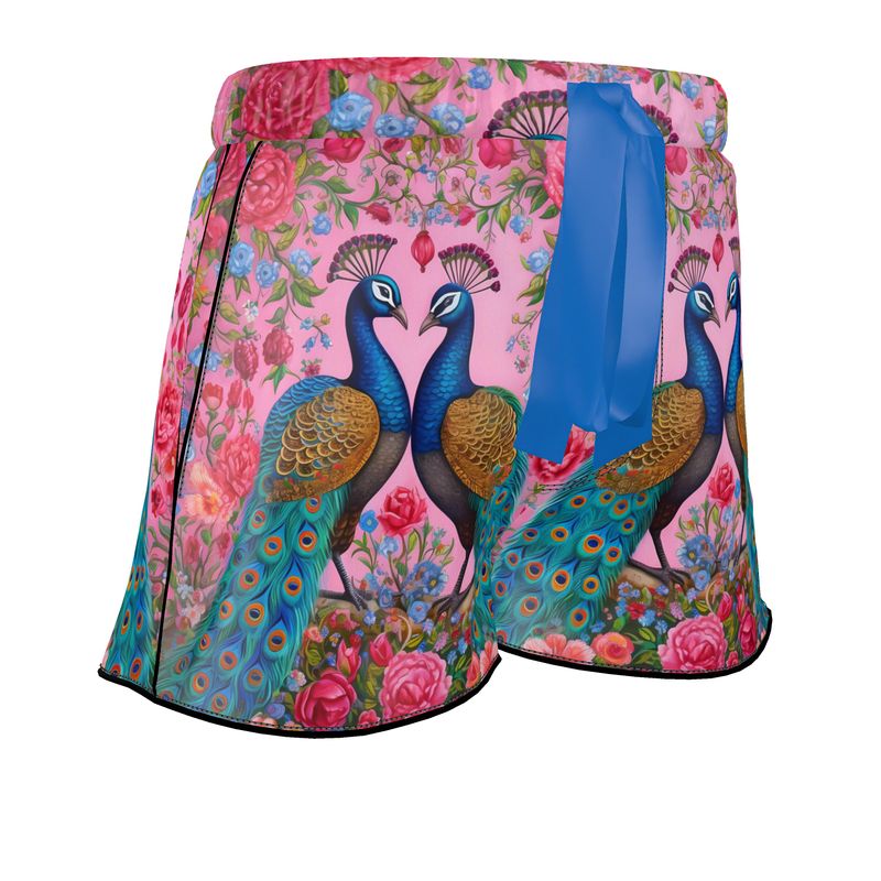 Peacocks and Posies Womens Luxury Pyjama Shorts