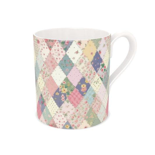 Harlequin Patchwork Bone China Mug