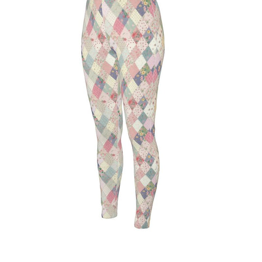 Harlequin Patchwork High Waisted Leggings