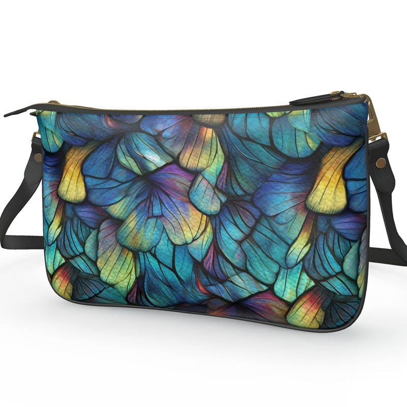 Prism Butterfly Wings Pochette Double Zip Bag