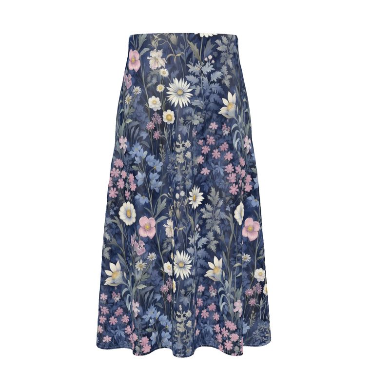 Indigo Meadow Midi Skirt