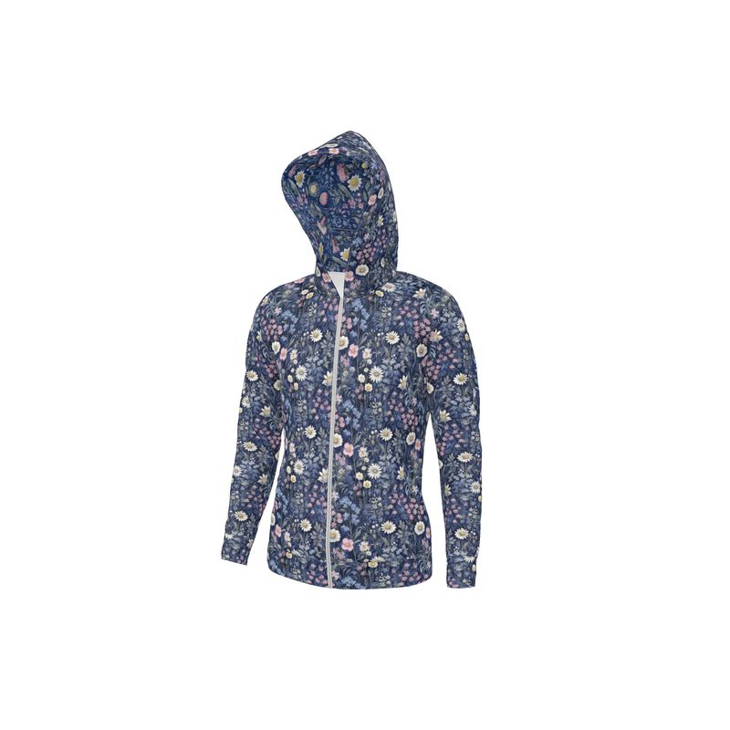 Indigo Meadow Zip Up Hoodie