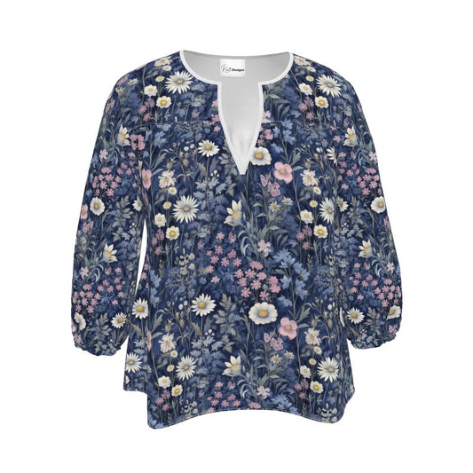 Indigo Meadow Womens Blouse