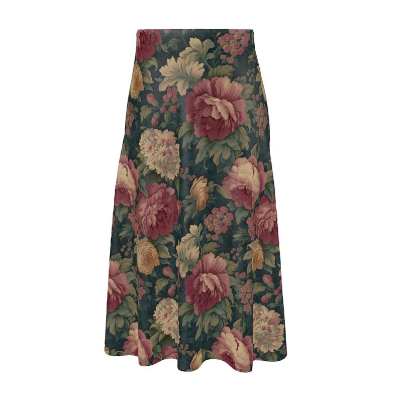 Verdant Tapestry Midi Skirt