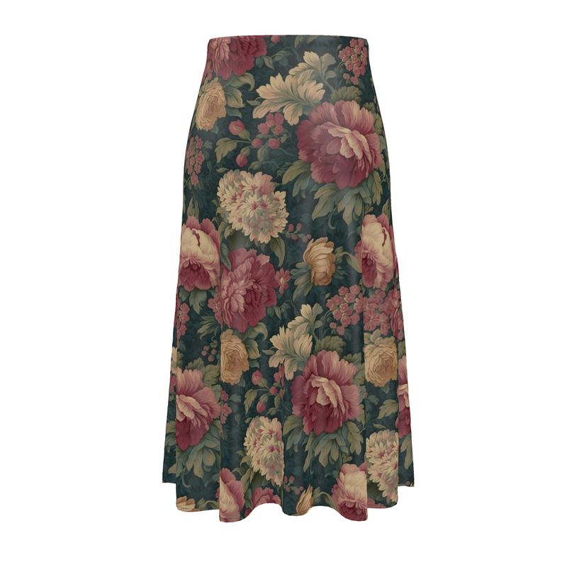 Verdant Tapestry Midi Skirt