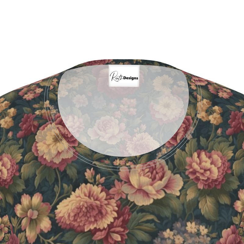 Carpet Bag Roses Womens Long Sleeve T-Shirt