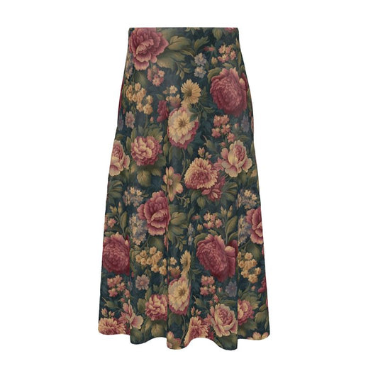 Carpet Bag Roses Midi Skirt