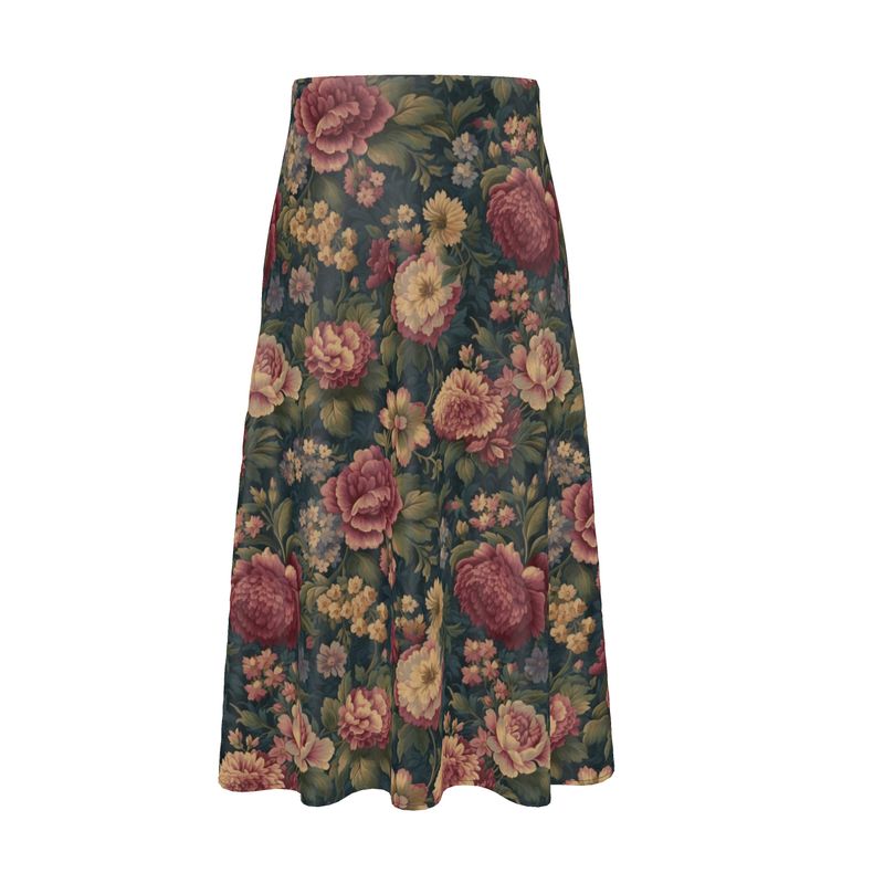 Carpet Bag Roses Midi Skirt