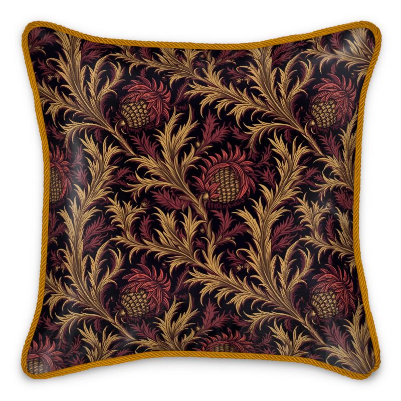 Thistle and Hive Silk Cushions