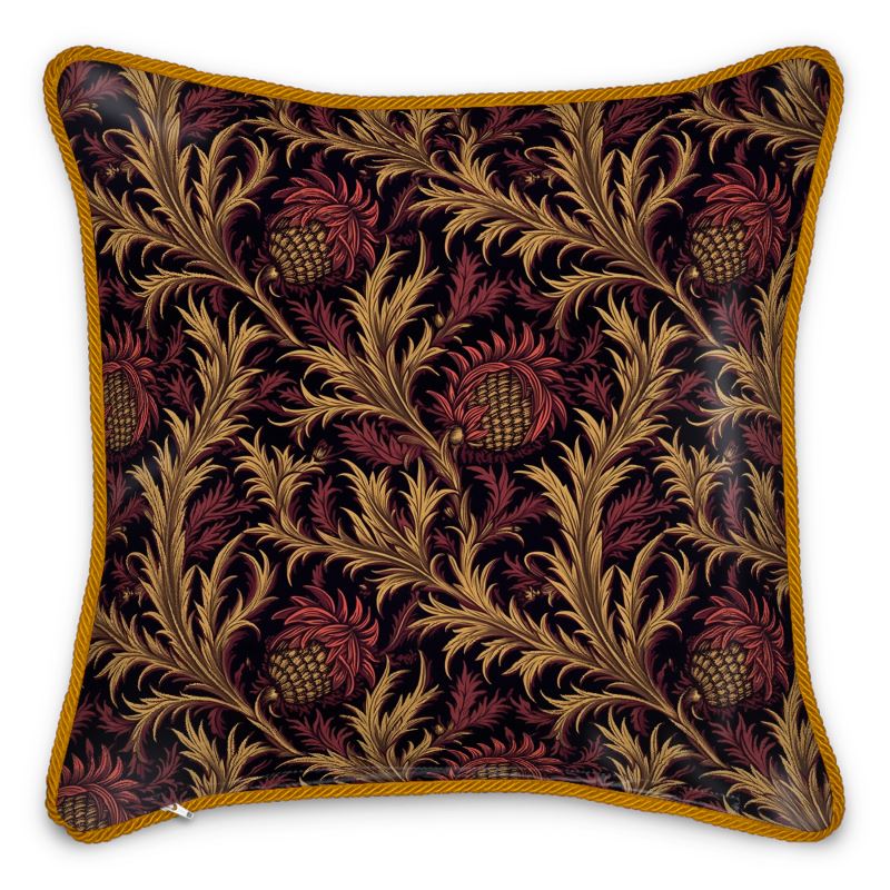 Thistle and Hive Silk Cushions
