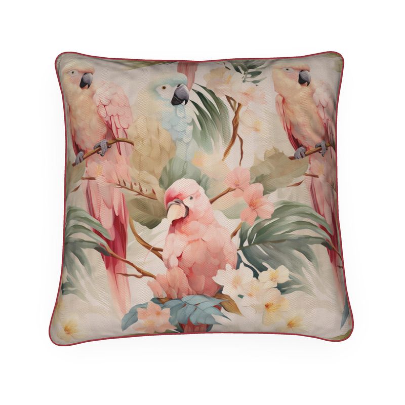 Pink Parrots Cushions