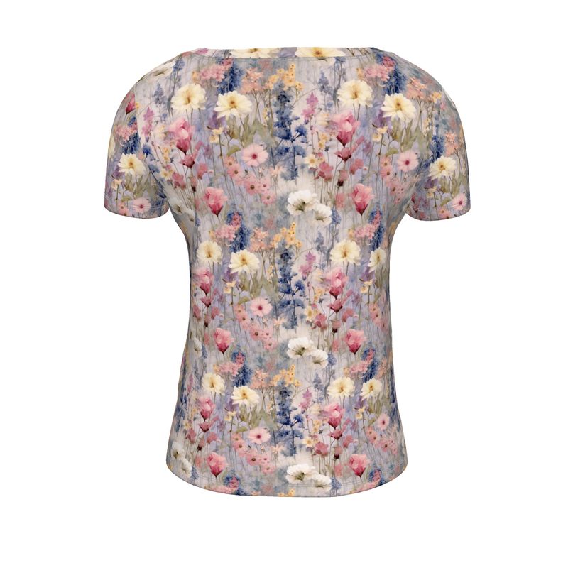 Lavender Meadow Ladies Scoop Neck T-Shirt