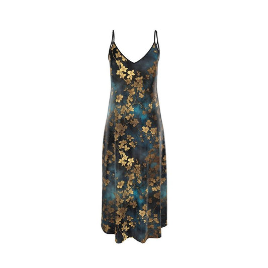 Lustrous Vines Slip Dress