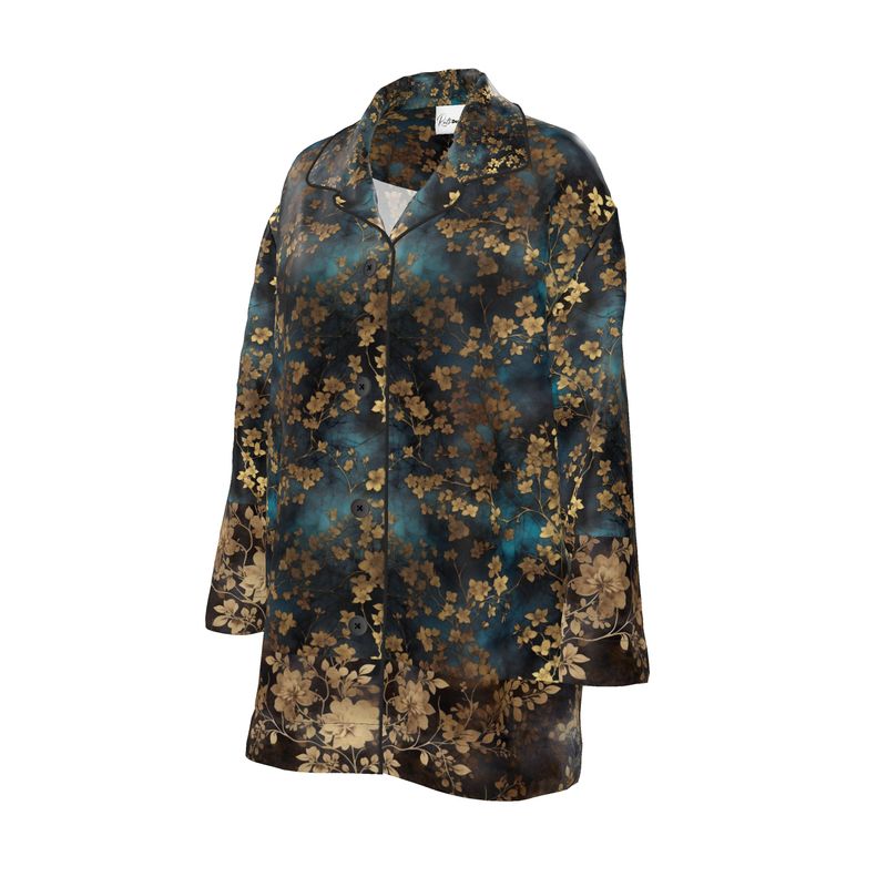 Lustrous Vines Womens Luxury Pyjama Shirt