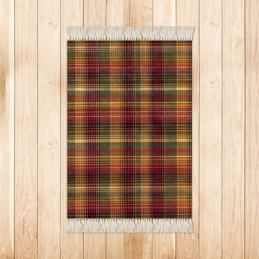 Autumn Tartan Print Rugs