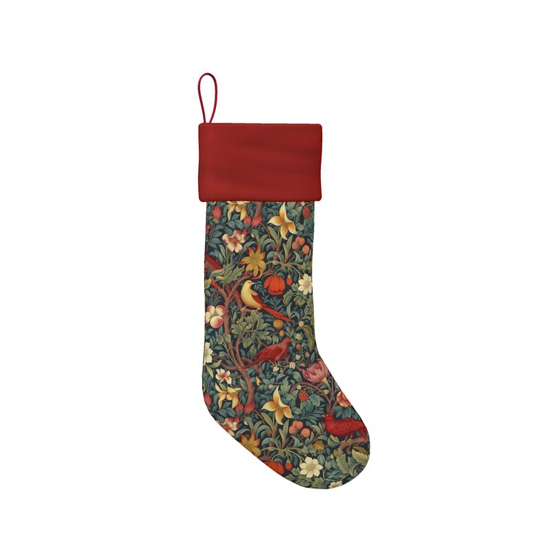 Blooming Birds Christmas Stocking