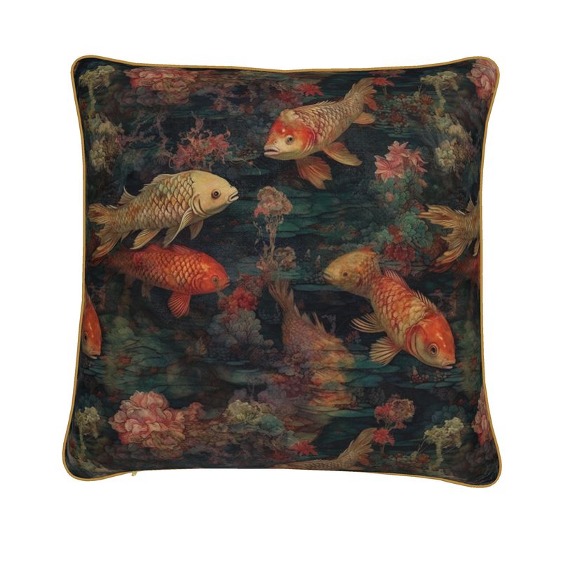 Koi Pond Impressionist Print Cushions