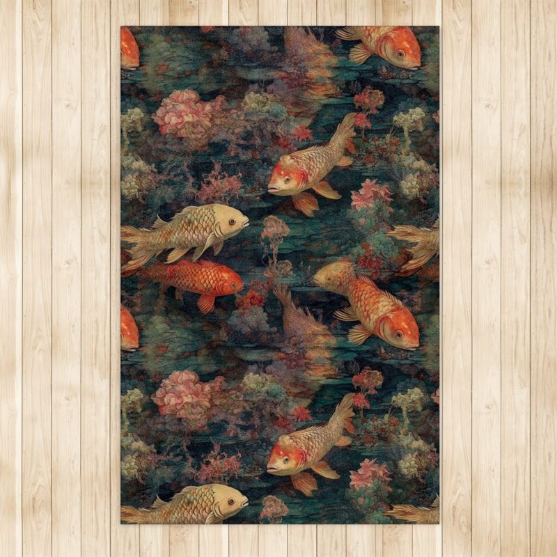 Koi Pond Impressionist Rugs