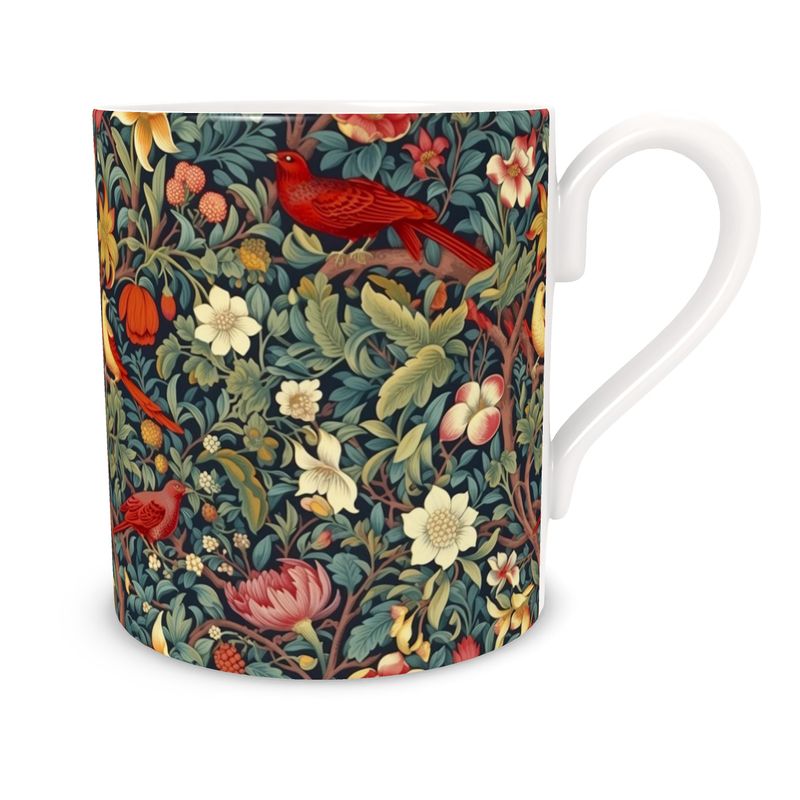 Blooming Birds Bone China Mug