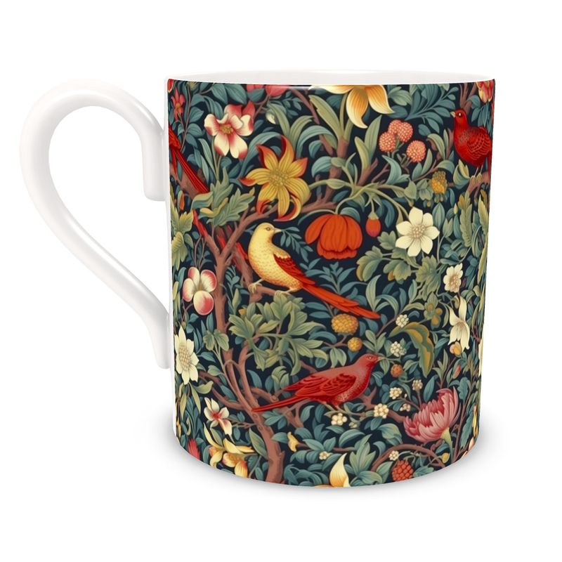 Blooming Birds Bone China Mug