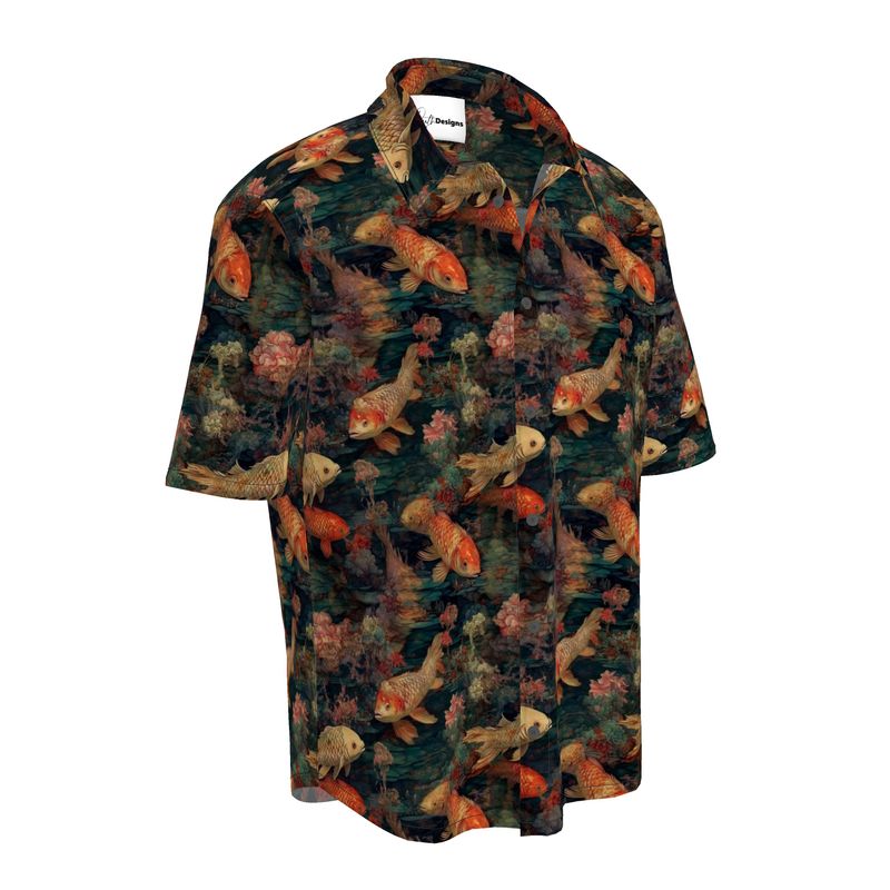 Koi Pond Impressionist Mens Short Sleeve Shirt