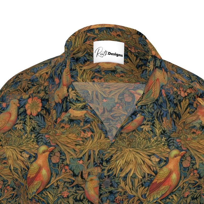 Tudor Birds Mens Short Sleeve Shirt