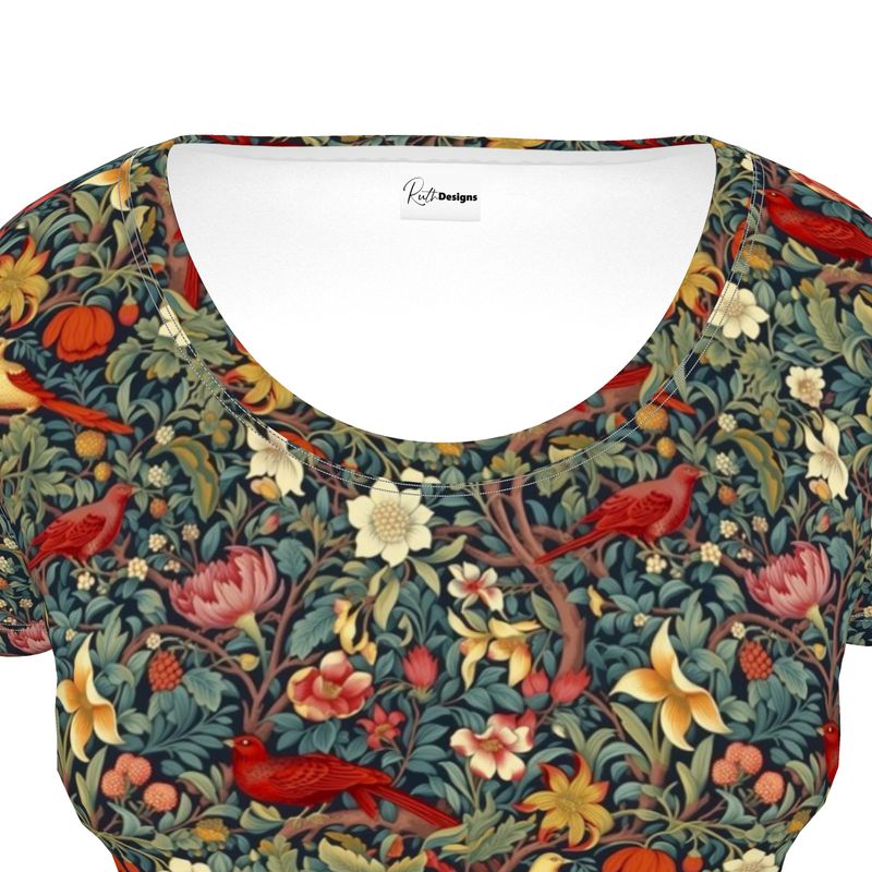 Blooming Birds Ladies Scoop Neck T-Shirt