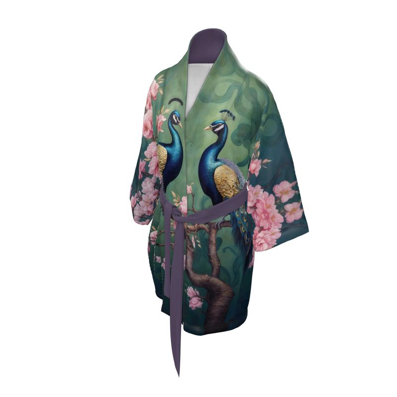 Jade Peacock Garden Kimono