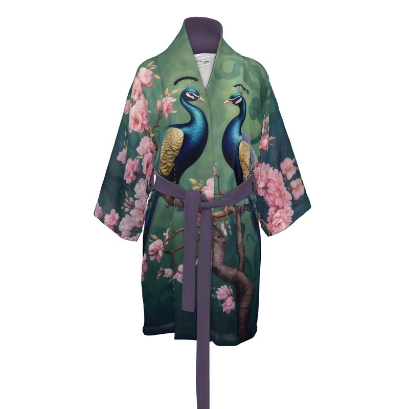 Jade Peacock Garden Kimono