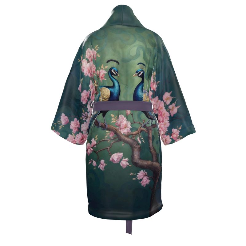 Jade Peacock Garden Kimono