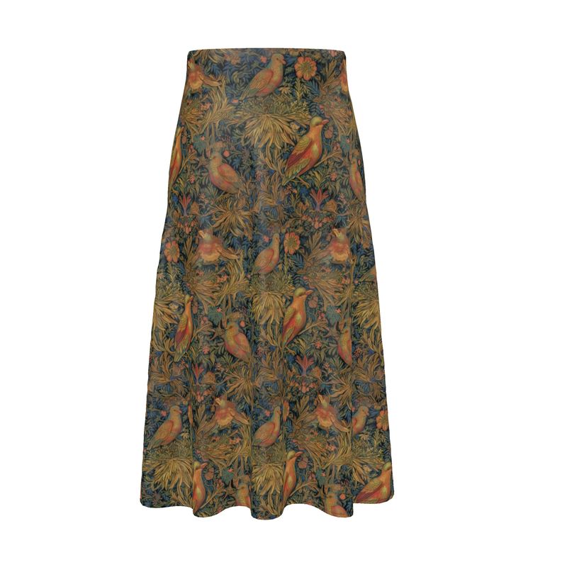 Tudor Birds Midi Skirt