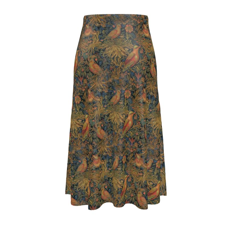 Tudor Birds Midi Skirt