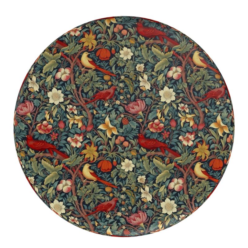 Blooming Birds Pouffe Square or Round