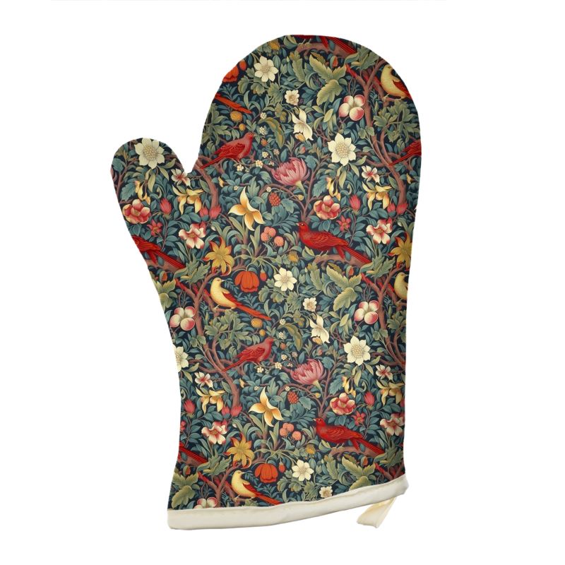 Blooming Birds Oven Gloves