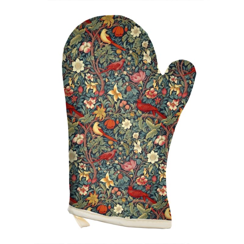 Blooming Birds Oven Gloves