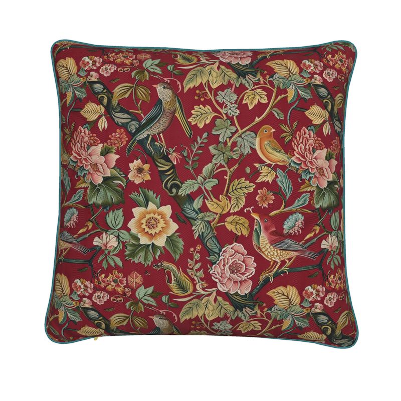 Scarlet Garden Aviary Cushions