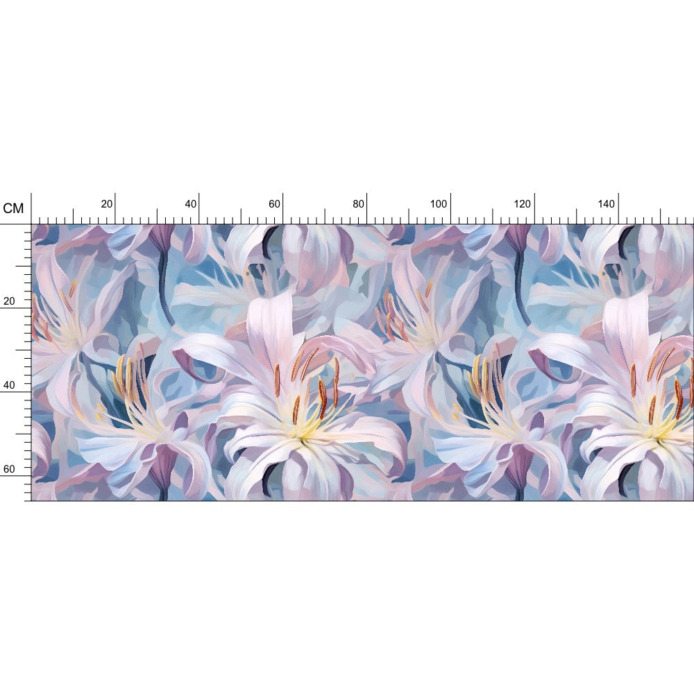Springtime Lily Repeat Pattern Fabric