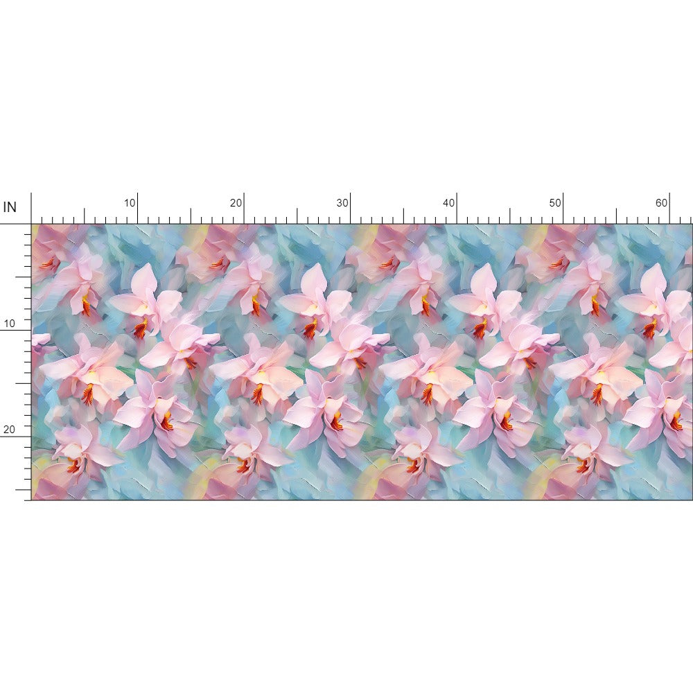 Pastel Orchid Dream Repeat Pattern Fabric