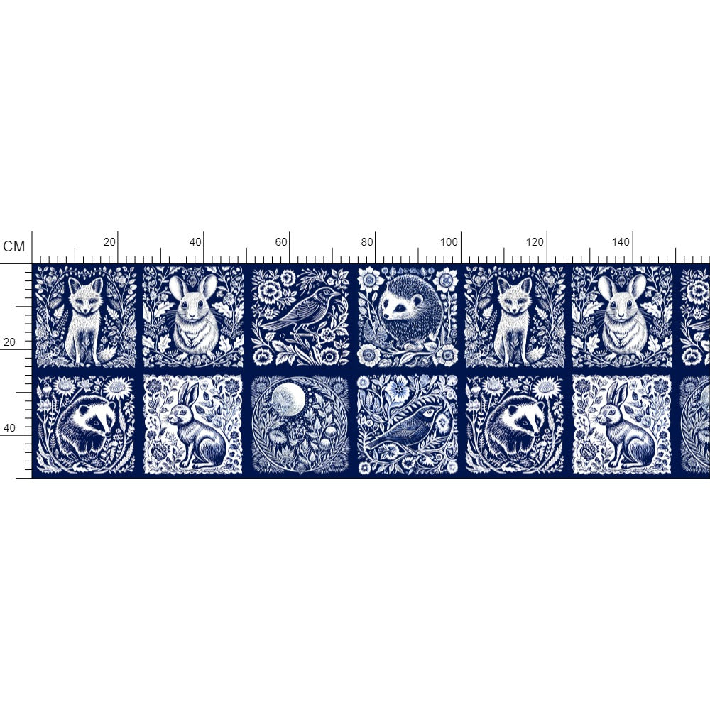 Woodland Animal Idyll Repeat Pattern Fabric