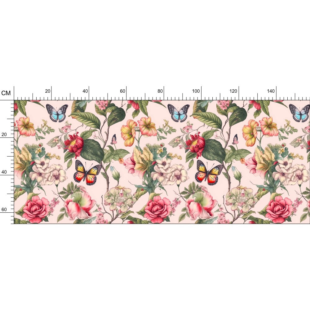 Rose Garden Repeat Pattern Fabric